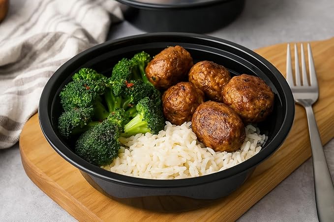 Ruthy's Outlet Meal Prep Containers with Lids, Food container bowl - BPA-Free, Stackable, Freezer & Dishwasher Safe, Reusable Food Storage for Lunch, Portion Control & Meal Prep (50 Pack, 24 oz)