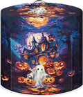 Halloween Theme Kitchen Appliance Decor 3 Quart Pressure Cooker/Air Fryer/Rick Cooker Dust Cover with Top Handle and Storage Pocket Halloween Castle Ghost Print