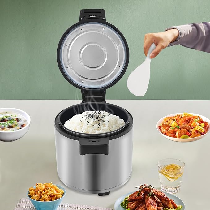 6.08Gal Commercial Rice Warmer Electric Non-Stick Pot Adjustable Temperature Soup Warmers Sushi Rice Warmer for Restaurant Party Family, Warm Function Only, NOT Cooker