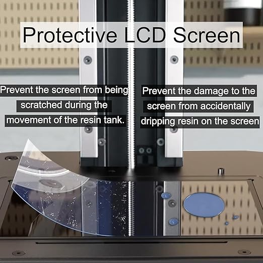 5PCS 9.1″LCD Screen Protector Film - Scratch-Resistant High Light Transmittance Protective Films for Elegoo Mars 4 Max Resin 3D Printer