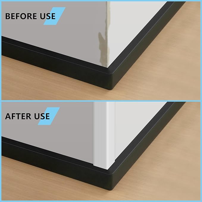 10pcs 48"L*0.59"W Aluminum Self-Adhesive Wall Corner Protectors, Wall Furniture Bumper, Safety Baby Proofing Corner Cushion Table Edge，Wide Coverage and Easy to Install - Black