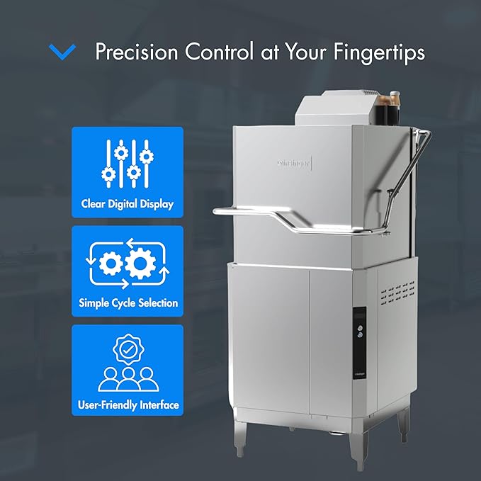 CX20VG-208/3 Premier Series Ventless Dishwasher, Door Type Commercial Dishwasher with Quad-Arm Wash System, VaporGuard 2.0, Booster, 60 Racks/Hr, 1.5 HP Motor, 208V 3PH