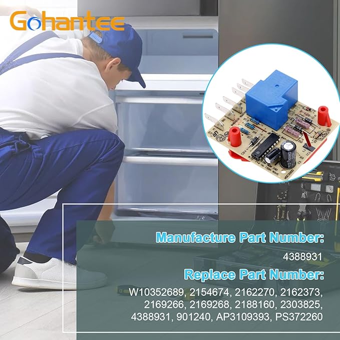 W10352689 Refrigerator Main Control Board Adaptive Defrost Control Board Replaces #4388931 Replacement for Whirlpool, Kenmore, Maytag, Kitchenaid