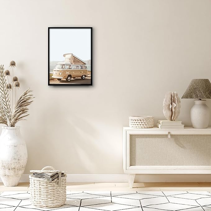 Americanflat 15x20 Picture Frame with Polished Plexiglass - Streamline Collection - Thin Border Picture Frame for Wall Display - Hanging Hardware Included - Black