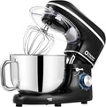 Kitchen in the box Stand Mixer, 6.5QT 660W Kitchen Electric Mixer, 6-Speed Tilt-Head Food Mixer with Dough Hook, Wire Whip and Beater (Black)