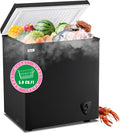 Deep Freezer WANAI 5.0 Cubic Chest Freezer with Top Open Door and Removable Storage Basket, 7 Gears Temperature Control, Energy Saving, Ideal for Office Dorm or Apartment