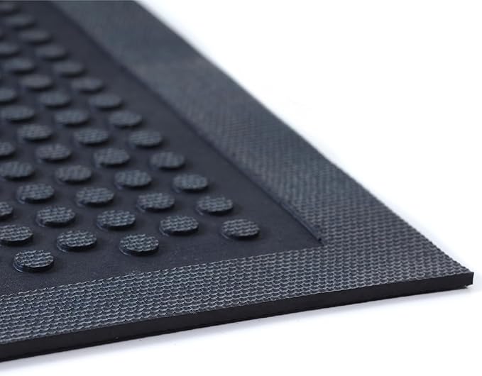 Guardian Easy Step Scraper 6X8 (69in x 93in) Indoor/Outdoor, Heavy-Duty, Solid Rubber Floor Mat,Black
