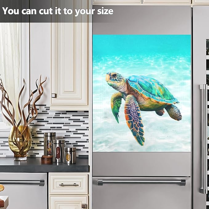 Sea Turtle Dishwasher Magnet Cover Sticker Magnetic Refrigerator Panel Front Door Fridge Microwave Decal Decorative