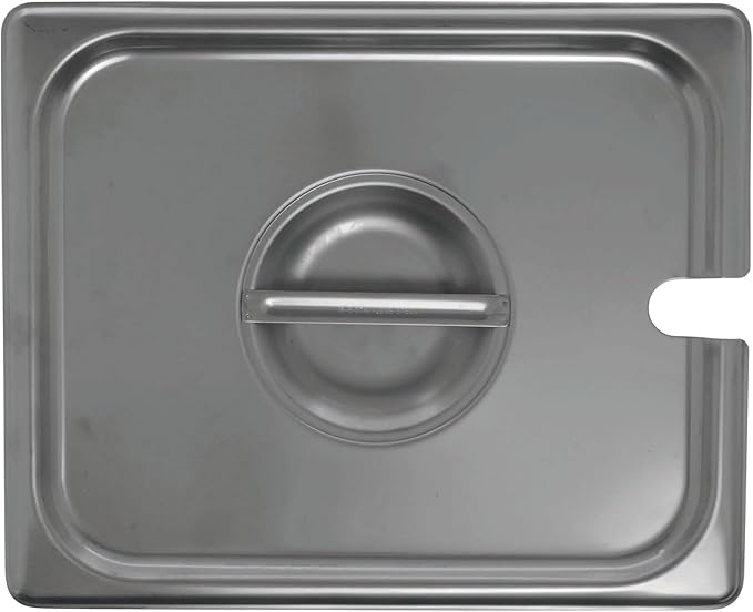 Kratos Commercial Electric Countertop Food Warmer/Cooker with Two Half Size Hotel Pans and Slotted Lids, 120V, 1500 Watts, Stainless Steel Portable Food Warmer with Pans