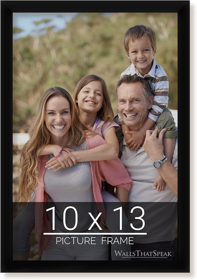 wallsthatspeak 10x13 Black Picture Frame for Puzzles Posters Photos or Artwork