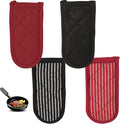 4PCS Cast Iron Pan Handle Covers Sleeve Holders - Heat Resistant Cotton Pan Pot Handle Covers, Non-Slip Hot Handle Covers, Machine Washable Handle Mitts for BBQ and Baking Supplies