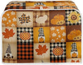 UNICEU Autumn Pumkins Maple Leaves Toaster Covers 4 Slice Bread Maker Dust Cover, Fall Harvest Kitchen Small Appliance Dust Protector Cover, Thankgiving Day Gifts