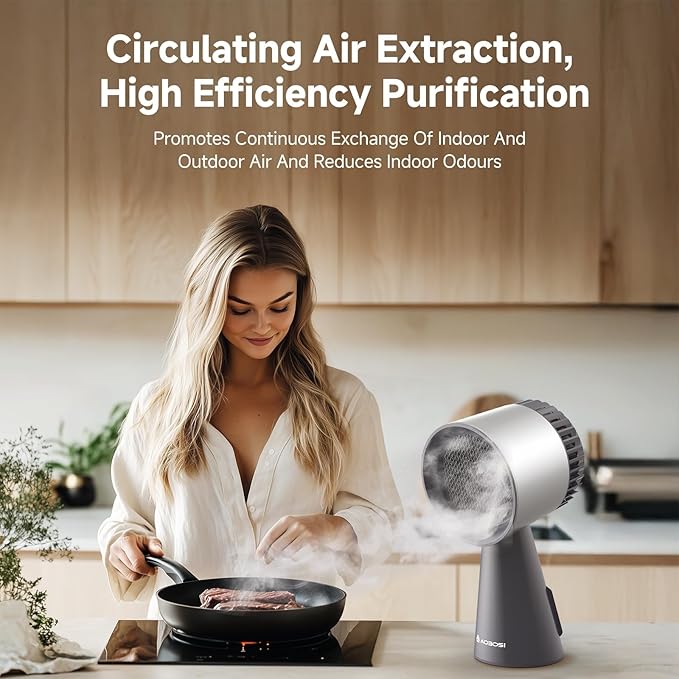 AAOBOSI Portable Range Hood,Desktop Range Hood with Larger Caliber,3 Speed Kitchen Exhaust Fan, Low Noise,Oil Collection Cup,10xAir&Oil Filters,Portable Kitchen Hood for Indoor&Outdoor,RV