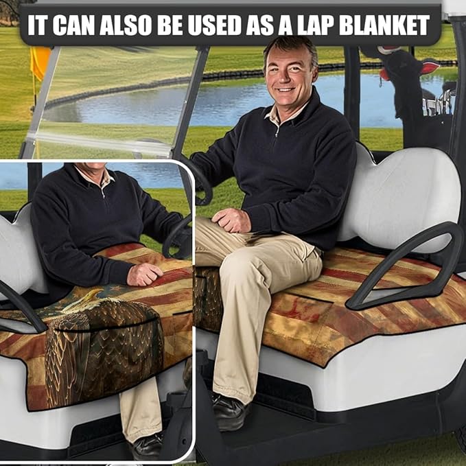 Golf Cart Seat Cover Cushion Providing Comfortable Seating with Sweat Absorbing Fabric, Waterproof Protection and Secure Fit for Daily Use
