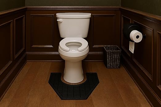Guardian UPSAFETBLK 22" x 23" Toilet Restroom mat- Case of 6.