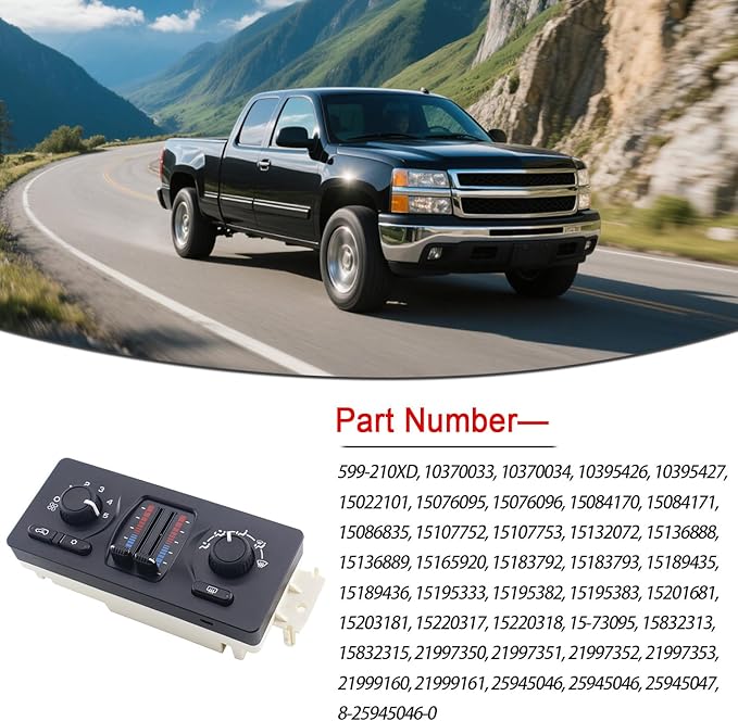 599-210XD Climate Control Module AC Heater HVAC Panel Compatible with 2003-2007 Chevy Silverado Tahoe Suburban Avalanche Trailblazer, GMC Sierra Yukon Envoy, Cadillac Escalade Climate Control Module