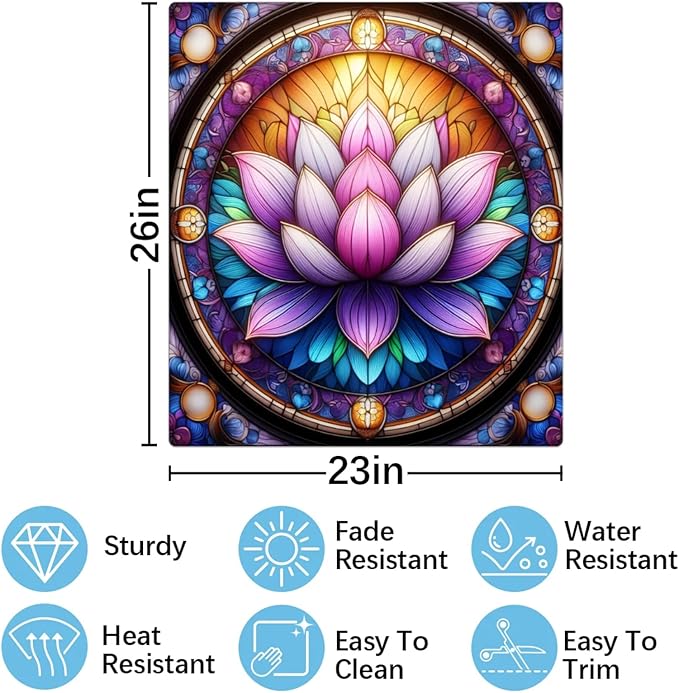Ethnic Flower Pink Dishwasher Magnet Cover for The Front Dishwasher Door Cover Panel Decals Magnetic Refrigerator Cover for Kitchen Farmhouse Home Decor 23 X 26 in