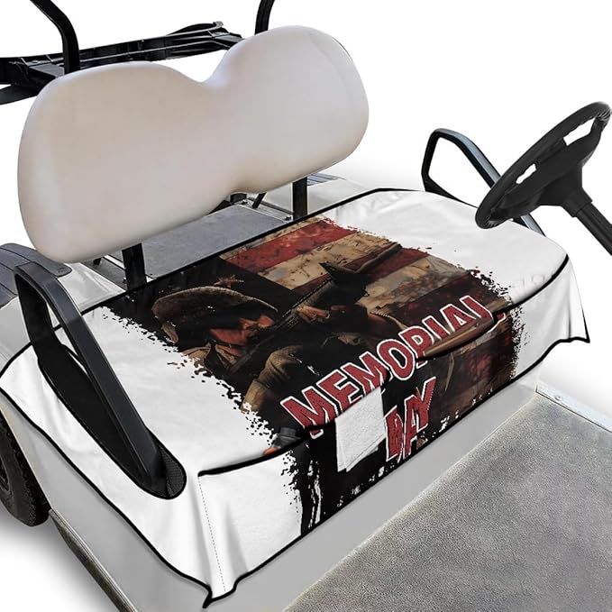 Golf Cart Seat Cushion Cover Designed to Protect Seats from Moisture and Dirt, Featuring Soft Microfiber Fabric and Waterproof Construction