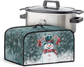 Cute Snowman Slow Cooker Cover 6-8 Qt Flower Bush Slow Cooker Bag Crock Pot Cover Keep Appliance Clean Kitchen Tool Kitchen Small Appliance Dust Covers Decor