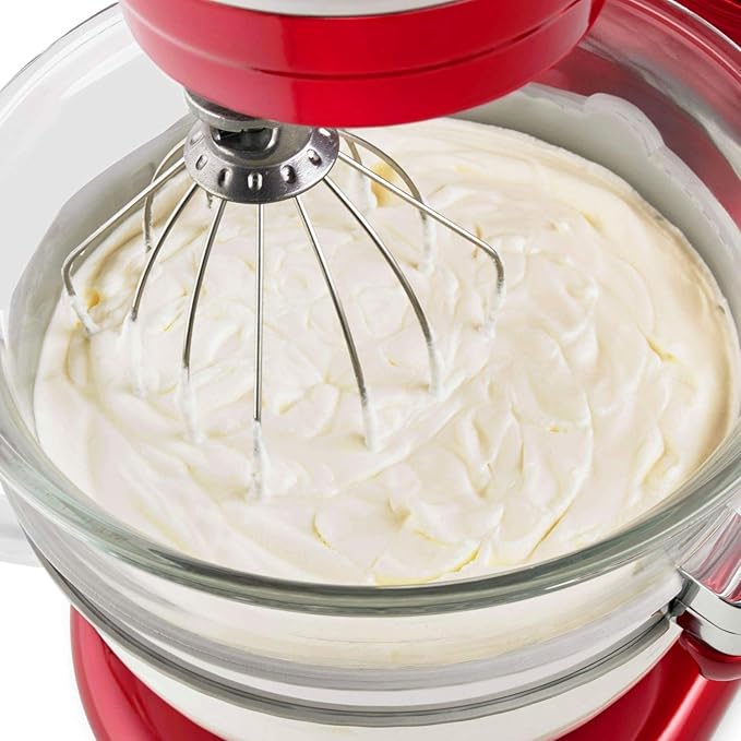 KITCHPOWERR KN256WW 6-Wire Whip Attachment for KitchenAid 6 Quart Bowl-Lift Stand Mixer Accessory Replacement, Egg Cream Stirrer, Cakes Mayonnaise Stainless Steel Whisk