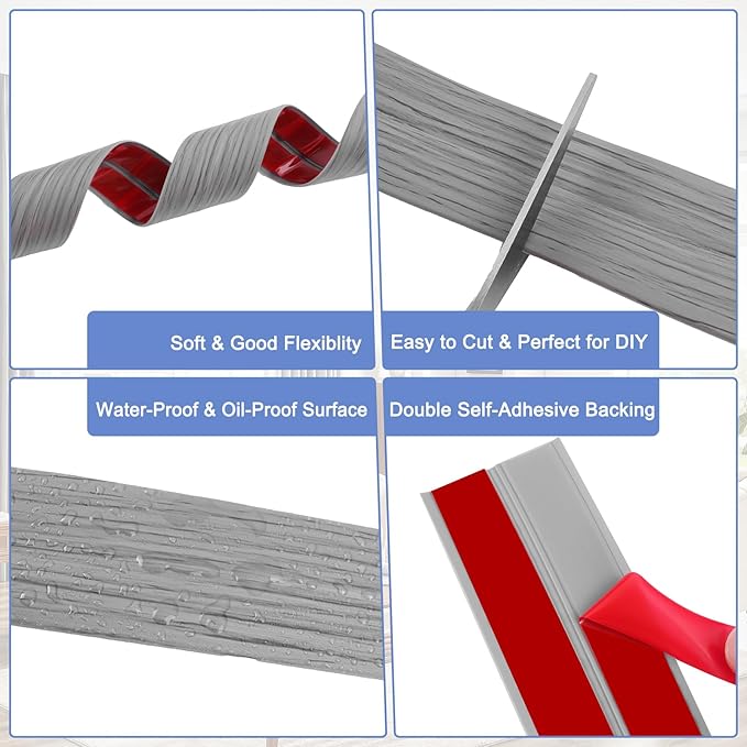 Wall Corner Protector Moulding Trim Peel and Stick Wall Corner Guards Trim Flexible Self Adhesive Edge Protector Moulding, 0.8 in x40 Ft, Light Gray Wood