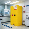 392 Gal Flammable Liquid Storage Cabinet with Double-Layer Alloy Steel, Three-Point Locking System, Flammable Storage Cabinet for Factory, Laboratory, Garage Fire Safety Cabinet for Hazardous Storage