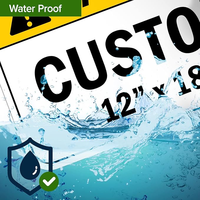 Custom Caution Sign, Ansi Sign, Osha Compliant, 12x18 Inches, Rust Free .063 Aluminum, Fade Resistant, Made in USA by My Sign Center