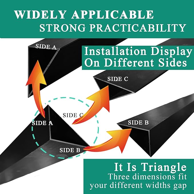 36" Slide In Range or Stove Rear Filler Trim Kit, Universal Fill Strip for Gap Between Slide-In Stove Range and Wall, W10113901A Compatible with Whirlpool and Most Brand, Durable Aluminum, Black