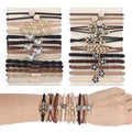 YONOY 25 Pcs Boho Hair Ties for Women, 5 Styles Cute Hair Tie Bracelets for Thin & Thick Hair/Pony Tails, No Damage Elastics