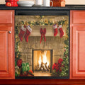 Christmas Dishwasher Cover Panel,Xmas Tree Fireplace Magnet Cover Decal Decorative Magnetic Sticker Washing Machine Cover Home Season Decor,26" x 23"