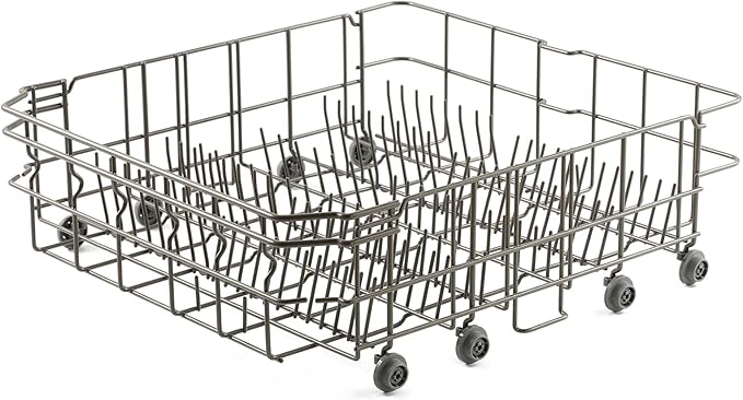 Upgraded DD82-01384A DD81-02295A Dishwasher Rack Replacement Parts for Samsung Dishwasher Lower Dish Rack 22.5'' D x 20.5'' W Basket Wheels Rollers DW80M2020US DW80R2031US Bottom Dishrack Assembly