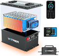 48V 105Ah Self-Heating Lithium Golf Cart Battery, Built-in Smart 200A BMS, with Touch Monitor & Mobile APP, 4000+ Cycles LiFePO4 Battery, Max 10.24kW Power Output, Perfect for Golf Carts