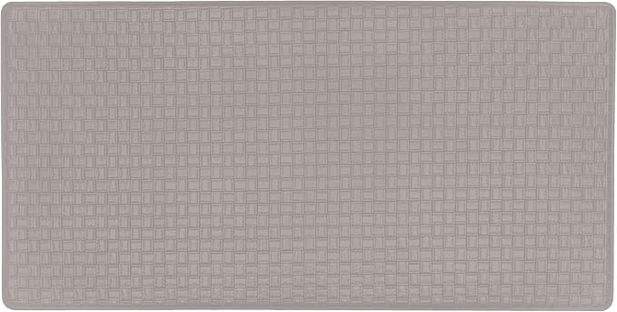 Achim Home Furnishings Woven-Embossed Faux-Leather Anti-Fatigue Mat - 20in x 39in - Grey