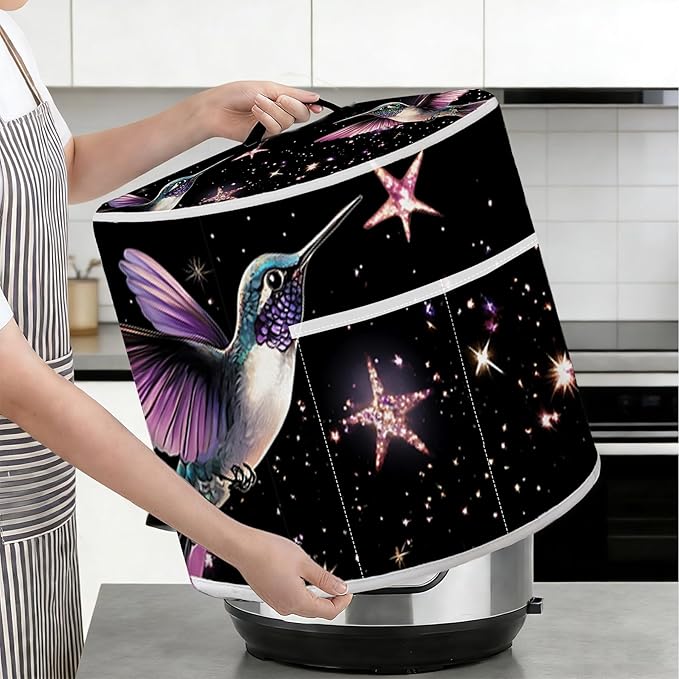 Air Fryer Dust Cover with Top Handle and Storage Bag, Compatible with Rice Cookers, Pressure Cookers, Slow Cookers and Air Fryers, Available in 3-Quart, 6-Quart and 8-Quart Sizes.