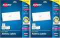 Avery Easy Peel Printable Address Labels with Sure Feed, 1" x 2-5/8", White, 300 Blank Mailing Labels (18160) (Pack of 2)