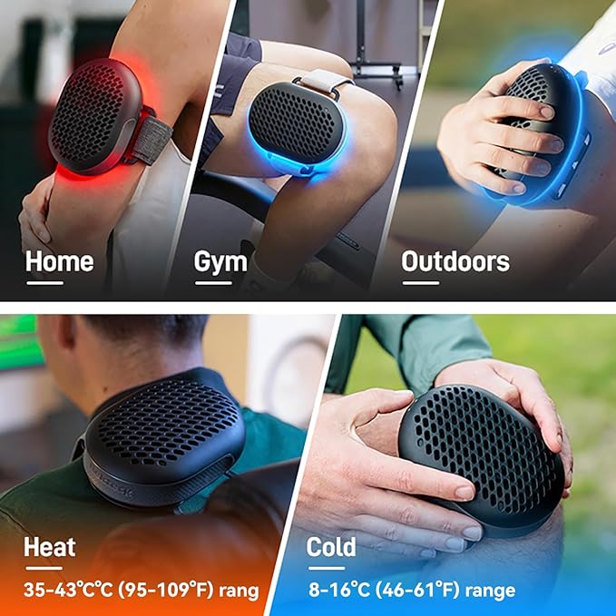 Nekteck Portable Cold Therapy Machine Recovery Therm Cube for Pain Relief, Valentines Day Gifts for Men Women, Rechargeable 3-in-1 Heat and Cold Contrast Therapy for Knee, Shoulder, Back, Leg