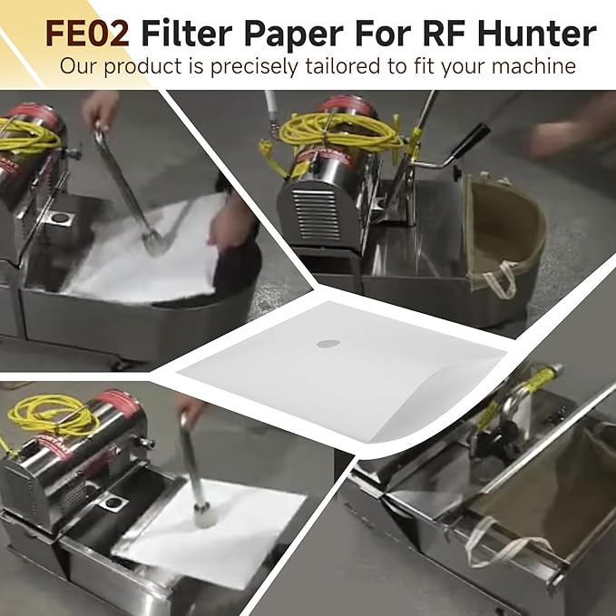 FE02 Envelope-Type Fryer Oil Filter 15 1/2" x 14" 100 Sheets Compatible with RF HUNTER Ecco One ＆ Hf Series