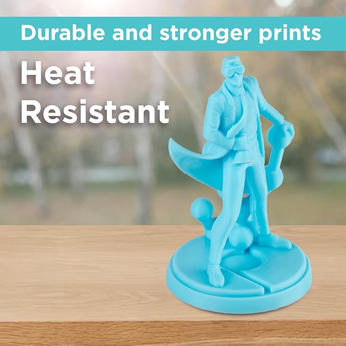 Polymaker ABS Filament 1.75mm Light Blue, 1kg 3D Printing Filament, PolyLite ABS 3D Printer Filament, Heat Resistant, Strong & Durable, Dimensional Accuracy +/- 0.03mm