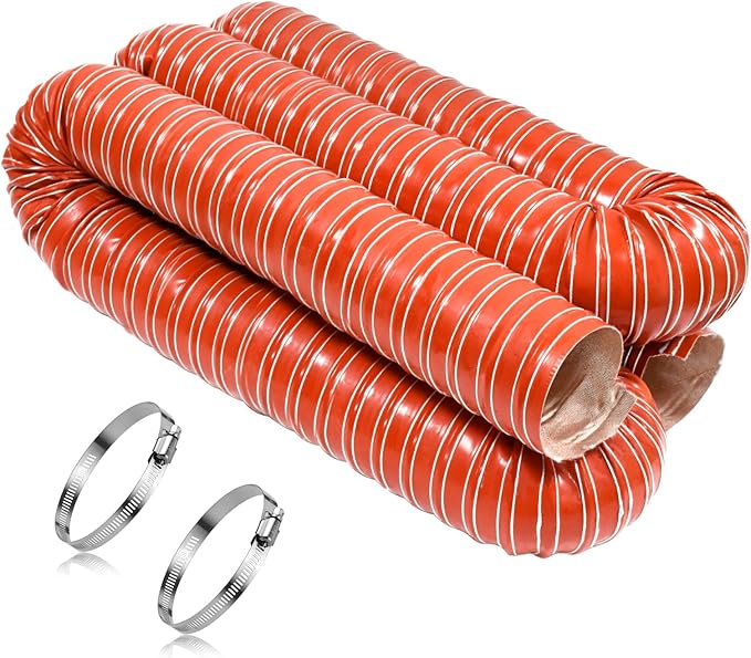 NOWBALL 2in Automotive Air Duct Hose, Length 3 Meter-10ft, 2" Silicone Flexible Cooling Ducting, 50mm High Heat Brake Exhaust Hose for Car, Garage, Dryer Air System