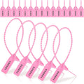 1000 Pcs Plastic Tamper Seals Fire Extinguisher Tags Security Tags Seals Safety Numbered Zip Ties Labels Safety Disposable Self Locking Signage 250 mm Length (Pink)