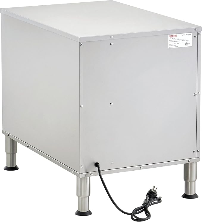 Kratos Commercial Electric Drawer Warmer, Stainless Steel Double Drawer Food Warmer for Restaurants and Hotels, Narrow Design, 120V, 900W
