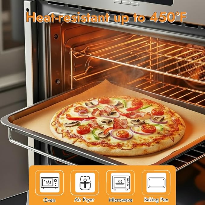 BYKITCHEN 200PCS 9 x 13 Inch Parchment Paper Sheets, Non-Stick Precut Unbleached Parchment Paper Liners for Baking, Perfect for Quarter Sheet Pan, Oven, Air Fryer, Grilling, Cooking Bread Cake Cookie