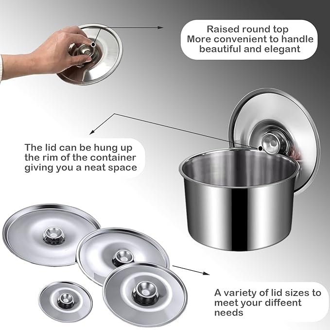 8.7 Inch Pan Lid, Universal Lid for Pots and Pans, Stainless Steel Pot Cover Universal Pans Pots Cookware Replacement Accessories for Skillets Frying, 22cm