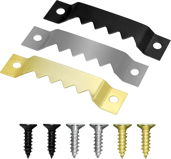 Large Sawtooth Picture Frame Hangers with Screws - 30 Pack, Supports 50 Ibs, Picture Hanging Hooks for Hanging Photo Frames Canvas Artwork Paintings