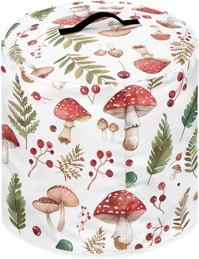Cute Mushroom Kitchen Appliance Covers Pumpkin Fryer Dust Covers Instant Pot 3 Quart Inner Pot Cover for Air Fryer Hand Washable Convenient Gifts for Kitchen Decor for Fall M
