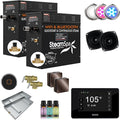 SteamSpa Steam System 24kW Steam Shower Generator with Bluetooth Wifi, Quickstart Continous Steam, Advanced Touch Pad Screen, Chroma Lights, Drain Pan and Auto Drain Oil Rubbed Bronze RVBS2400ORB-A