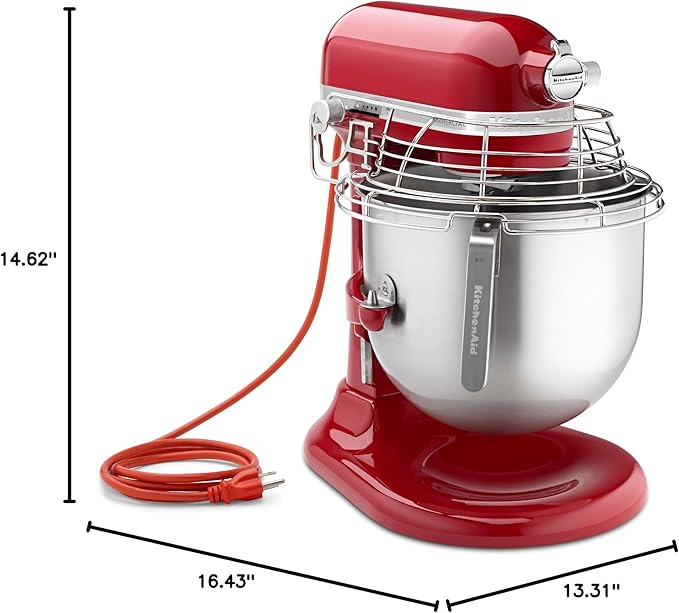 KitchenAid Commercial Series 8 Quart Bowl-Lift Stand Mixer with Stainless Steel Bowl Guard - KSMC895
