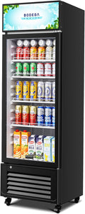 BODEGACOOLER Beverage Refrigerator and Cooler, 10.0 Cu.Ft. Commercial Refrigerator For Home & Kitchen, Office and Garage, Display Refrigerator with Adjustable Shelves and LED Light For Beer, Soda.