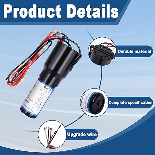 2 Pack RCO410 3-in-1 Hard Start Kit – Refrigerator Compressor Hard Start Capacitor Kit for Refrigerators & Freezers 1/4-1/3 H.P. 115VAC