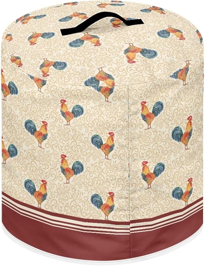 Flashideas Cartoon Chicken Pressure Cooker Cover, Kitchen Appliance Dust Cover, Rice Cooker Protective Cover with Pocket, Suitable for Air Fryer Cover, Toaster Cover, Oven Cover
